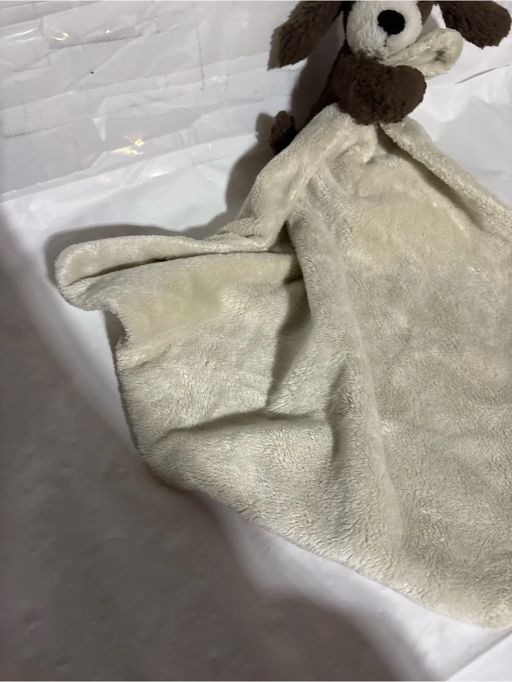 Jellycat Puppy bashful fudge puppy soother Comfort Blanket